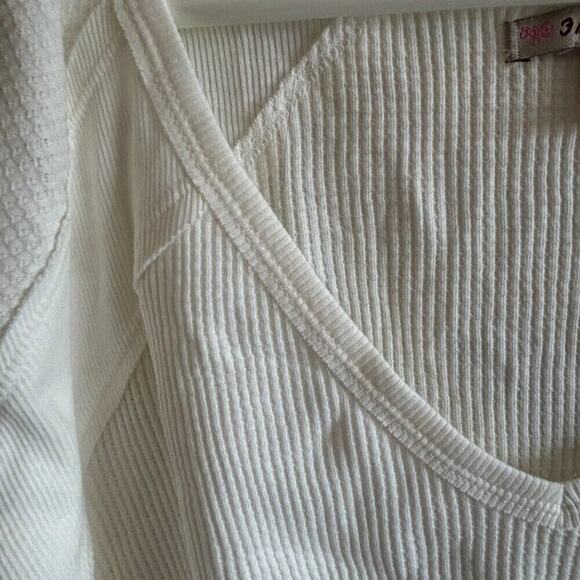 Free People Santa Clara Thermal Top in Alabaster (cream) Medium NEW with tags - Picture 6 of 9